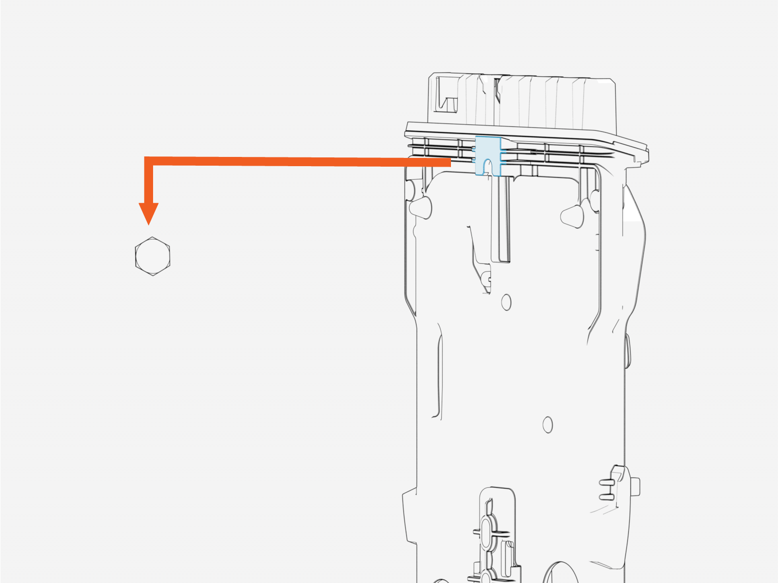 Technical illustration depicts the procedural step.