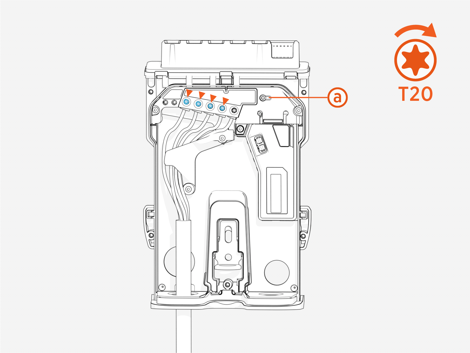 Labeled diagram of product, tools or parts.