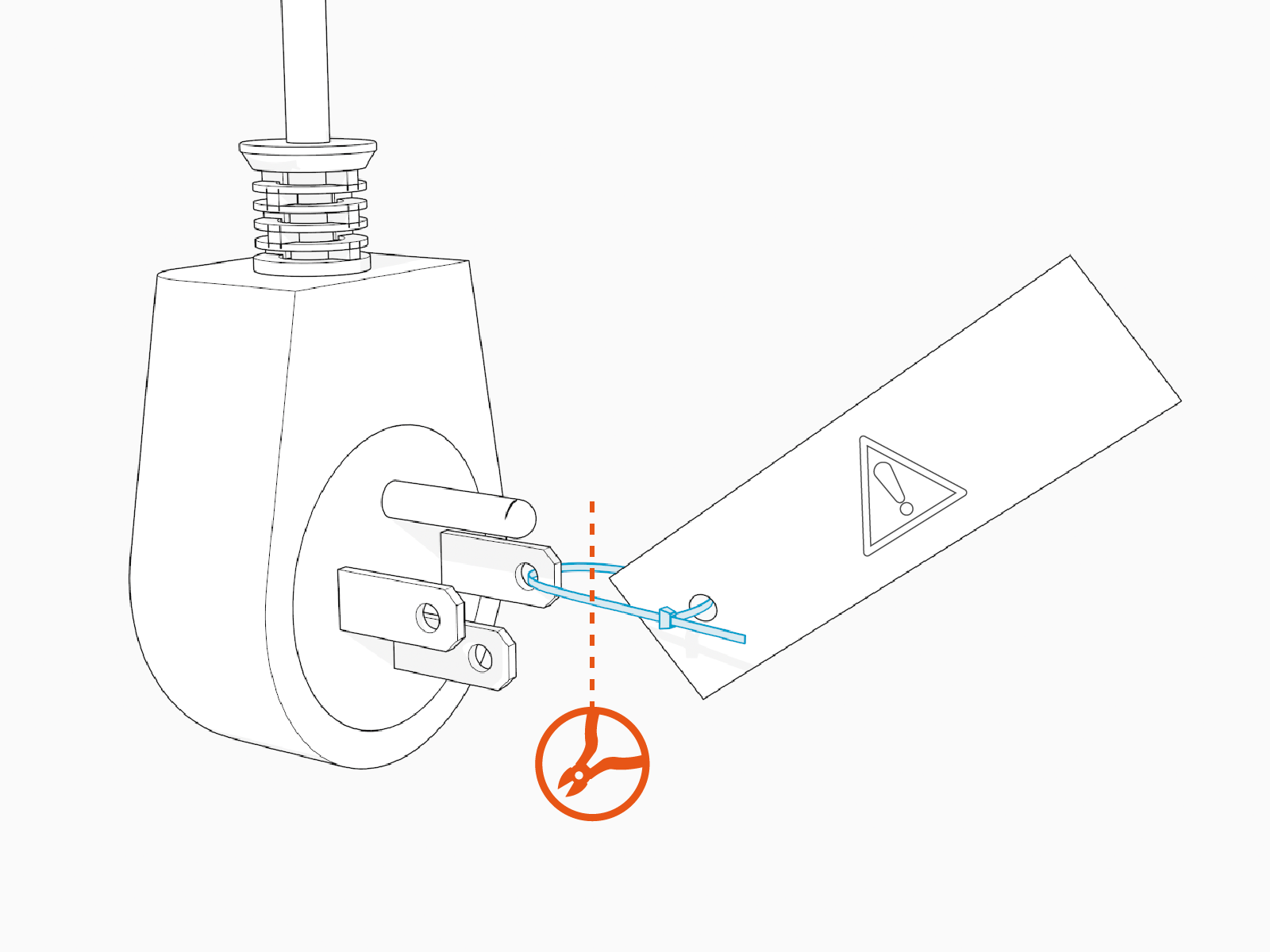 Technical illustration depicts the procedural step.
