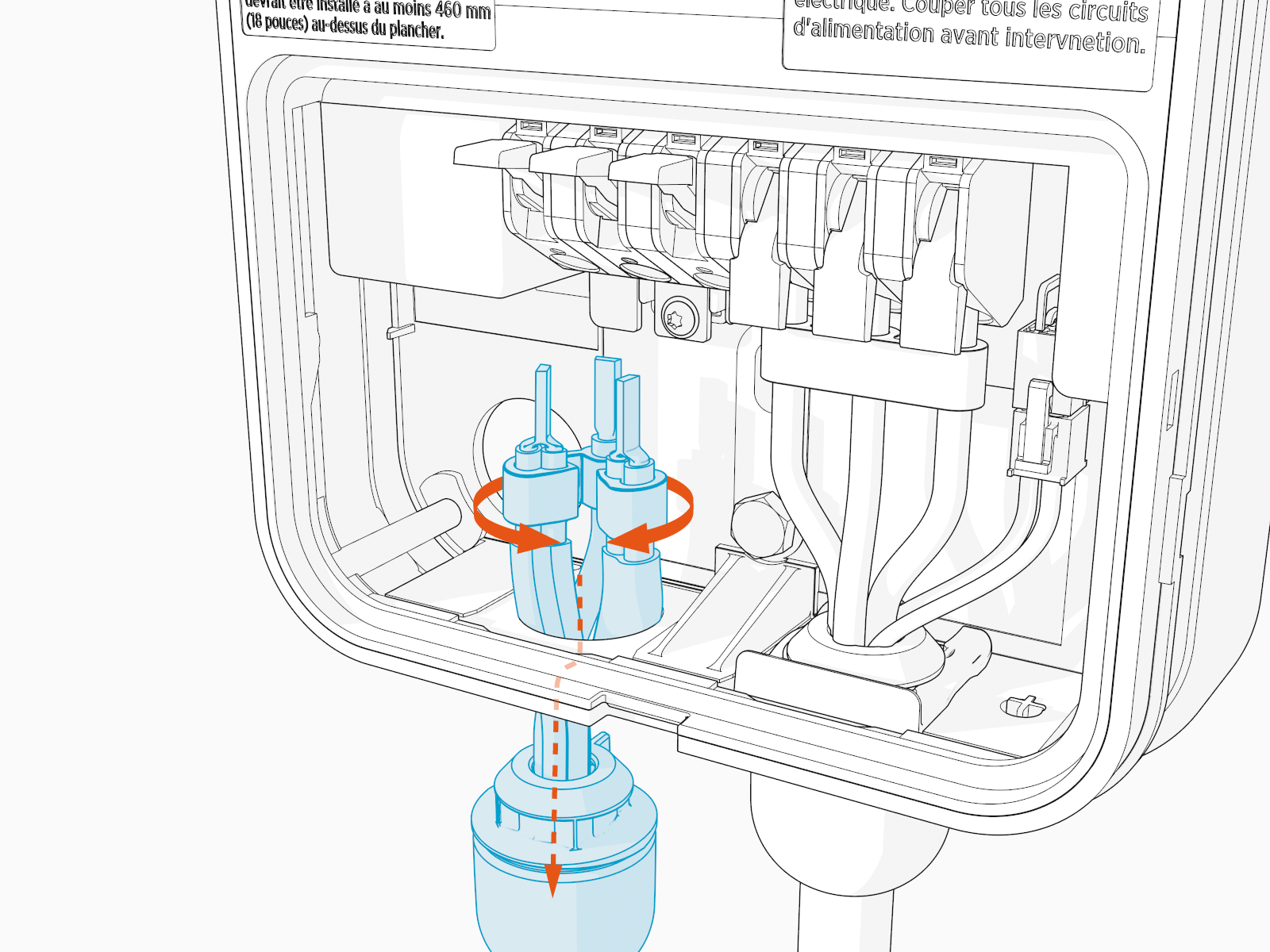 Technical illustration depicts the procedural step.