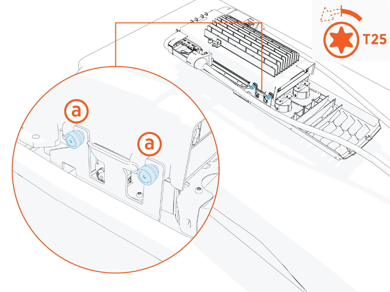 Technical illustration depicts the procedural step.
