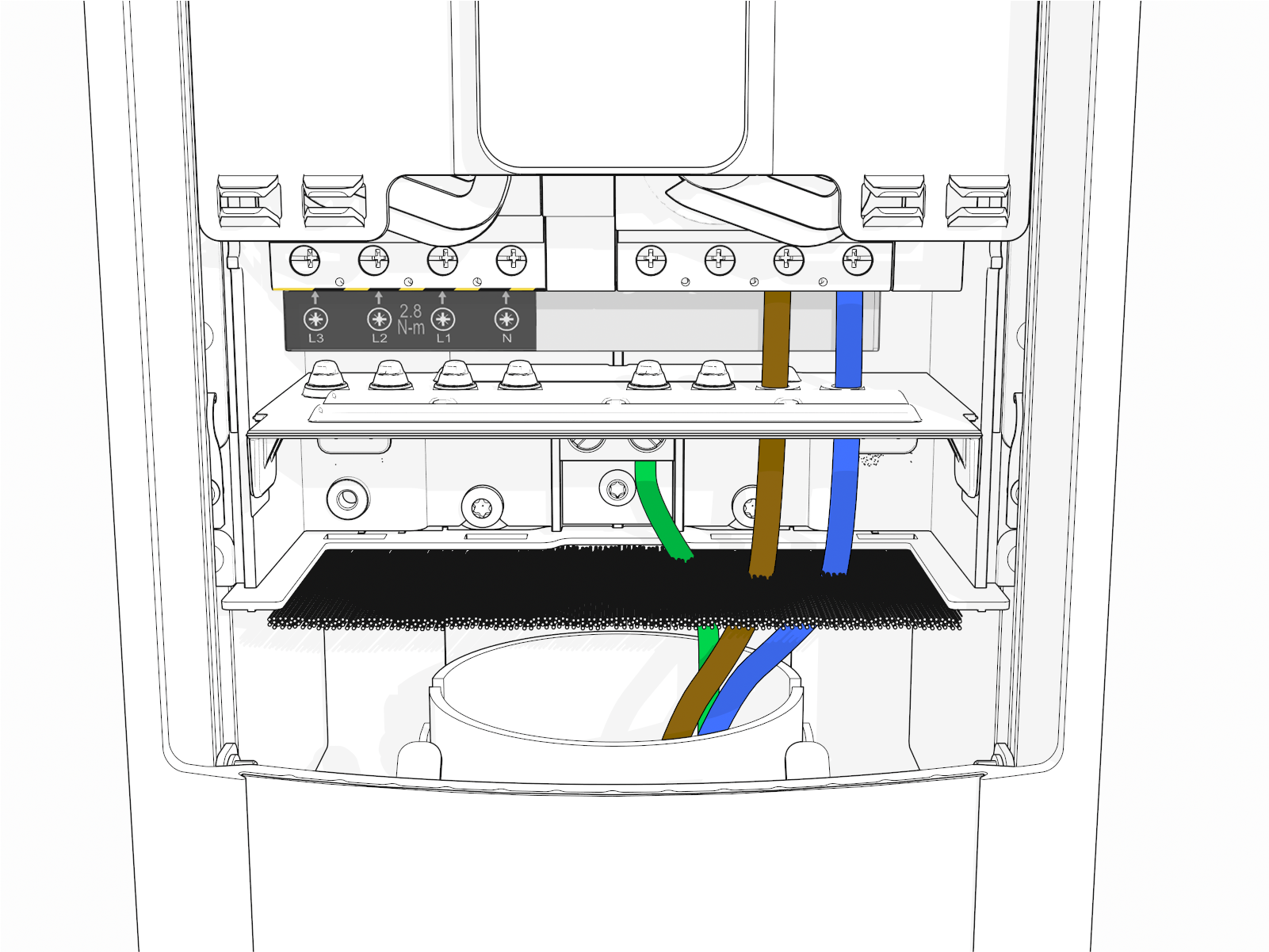Labeled diagram of product, tools or parts.
