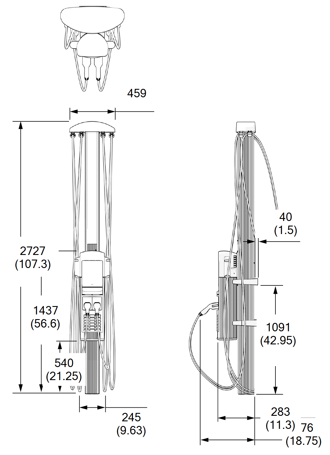 Labeled diagram of product, tools or parts.