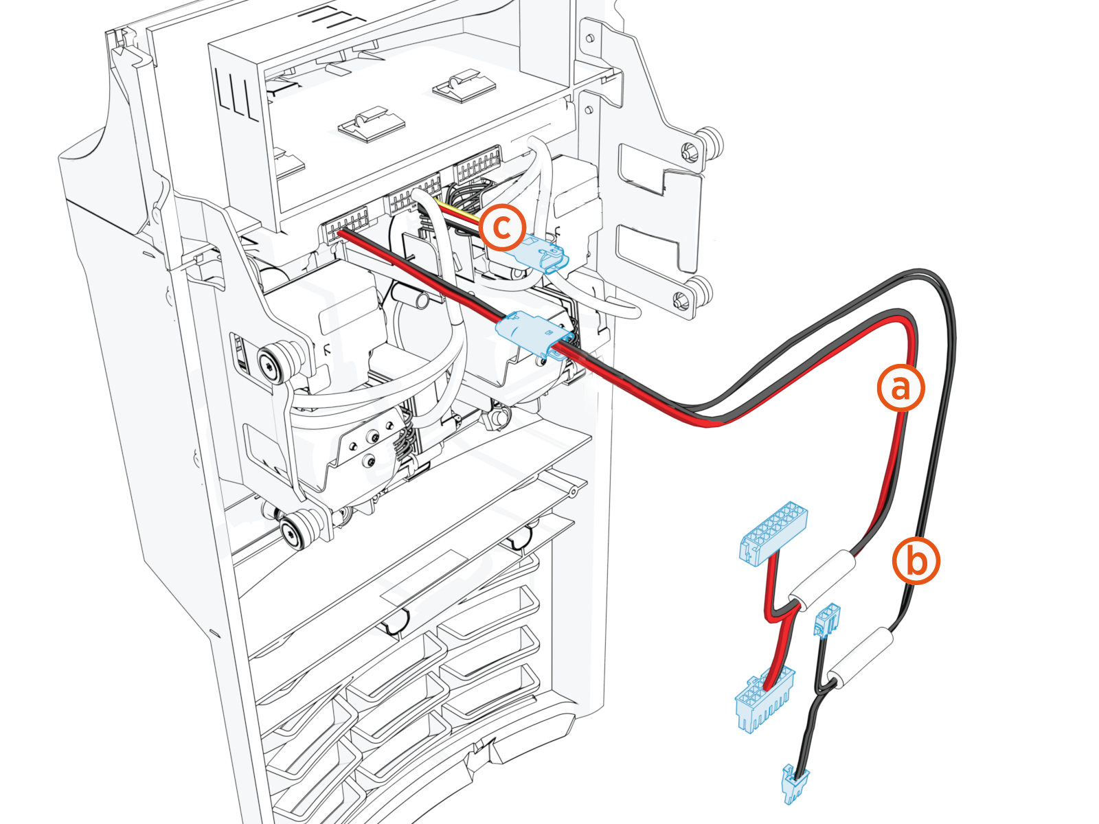 Labeled diagram of product, tools or parts.