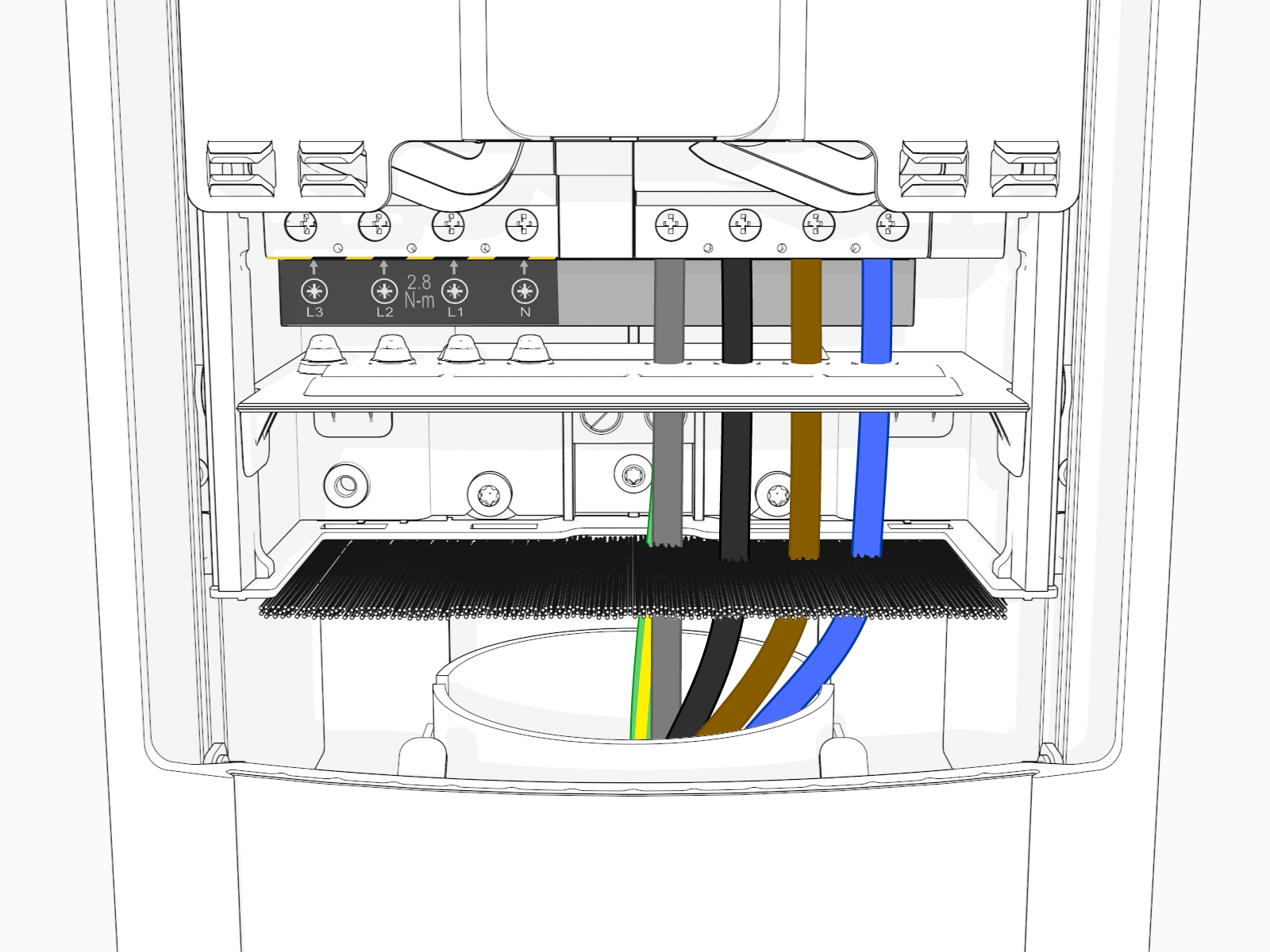 Labeled diagram of product, tools or parts.