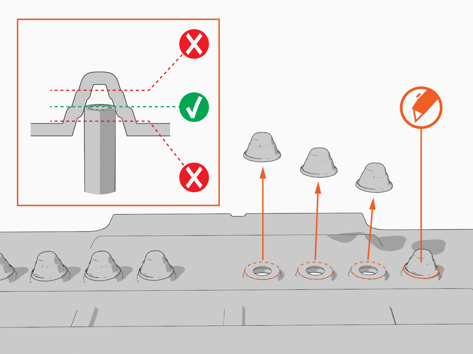 Technical illustration depicts the procedural step.