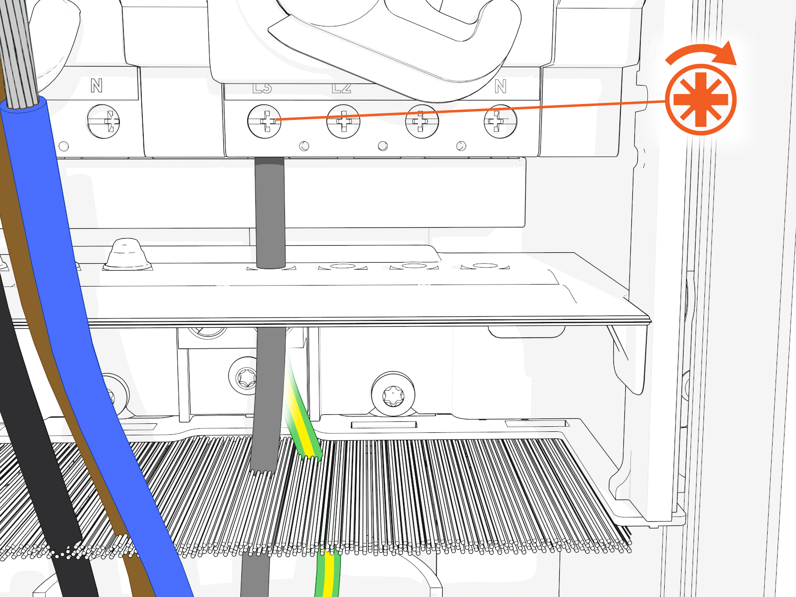 Technical illustration depicts the procedural step.