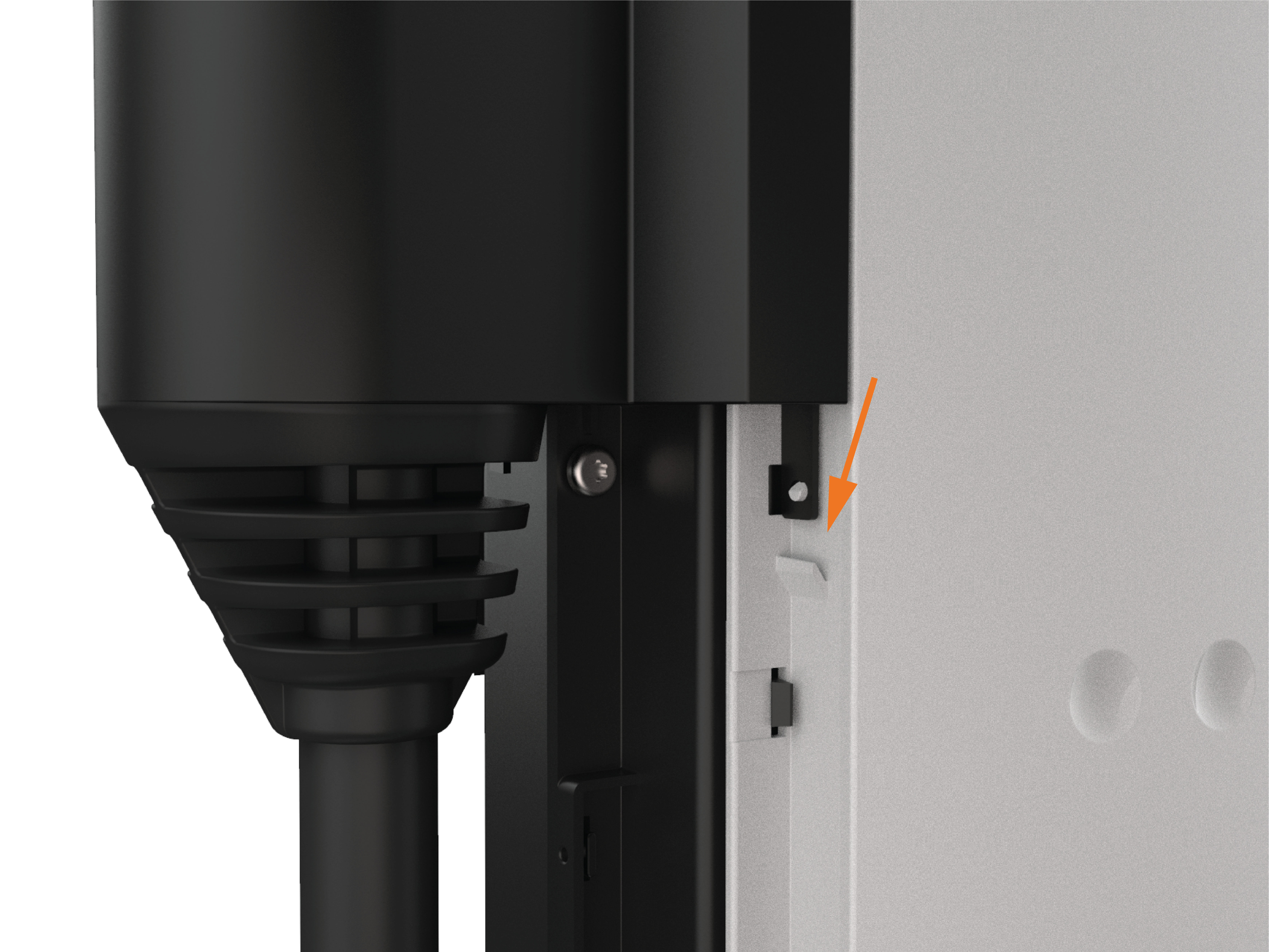 Check the lift tabs located at the back of the top cap are pushed down to be flush with the body