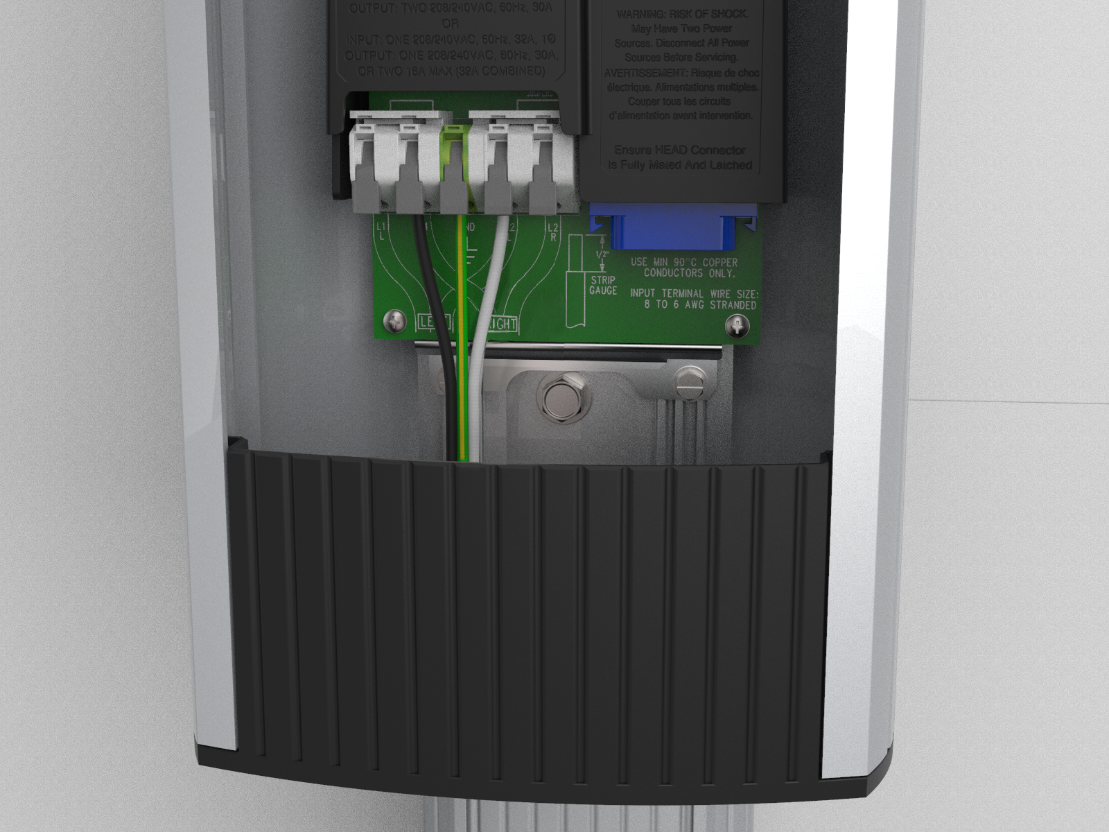 Single port wiring fully inserted in