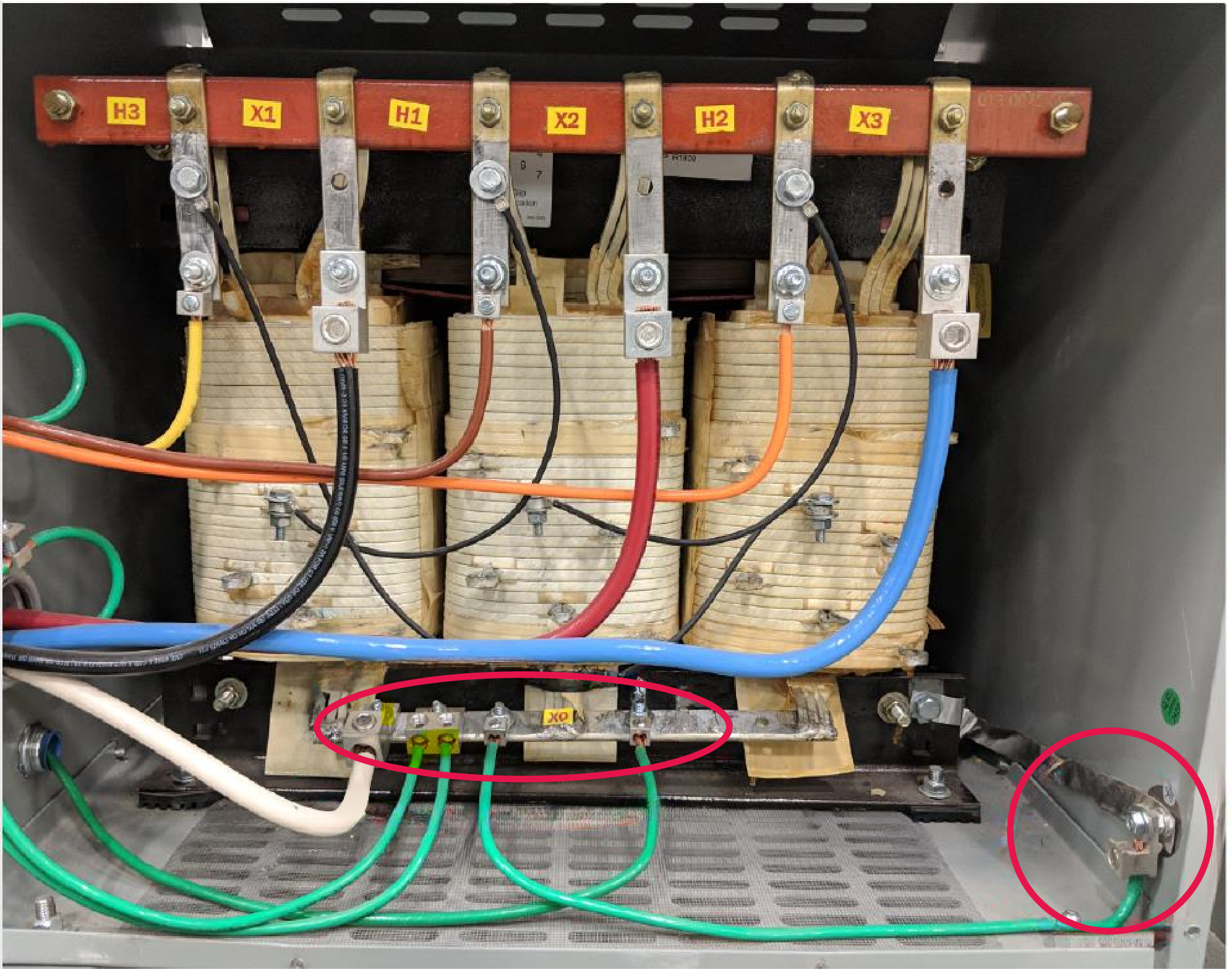 earth connection main transformer
