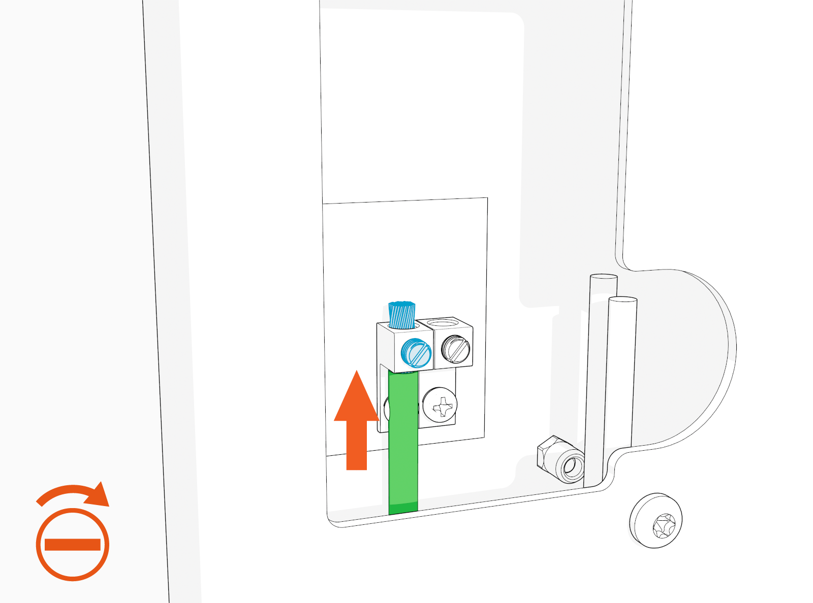 Technical illustration depicts the procedural step.