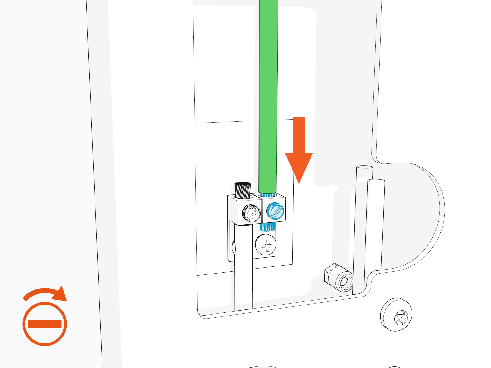 Technical illustration depicts the procedural step.