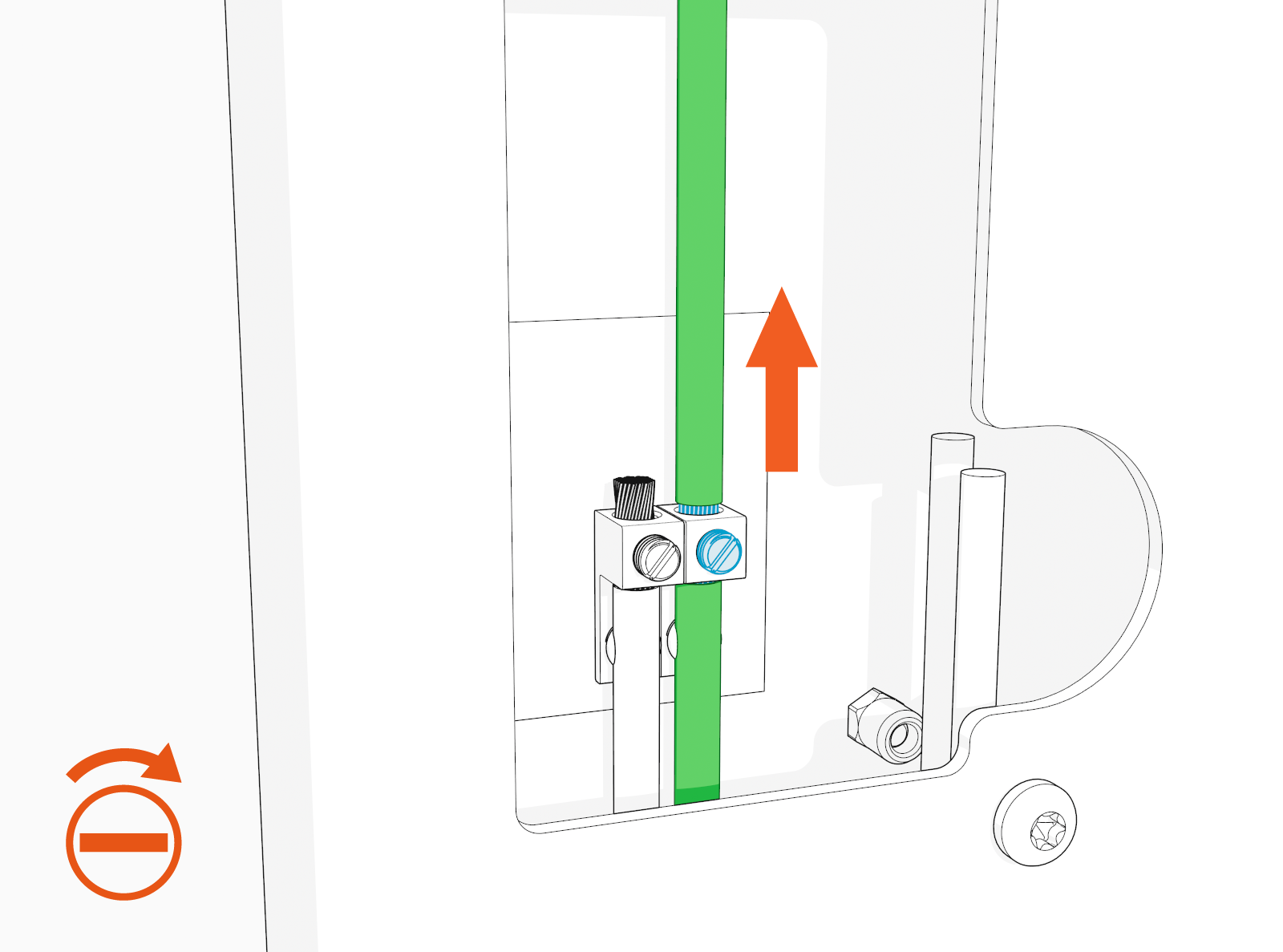 Technical illustration depicts the procedural step.