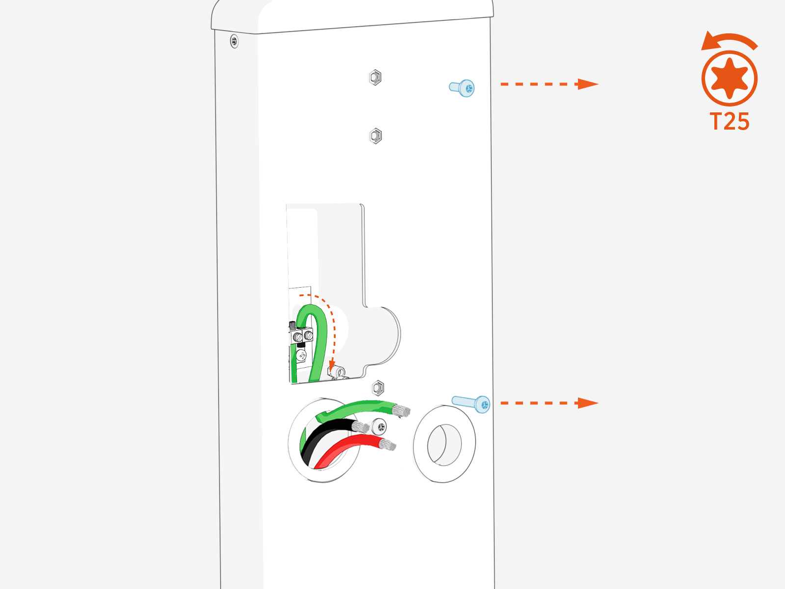 Technical illustration depicts the procedural step.
