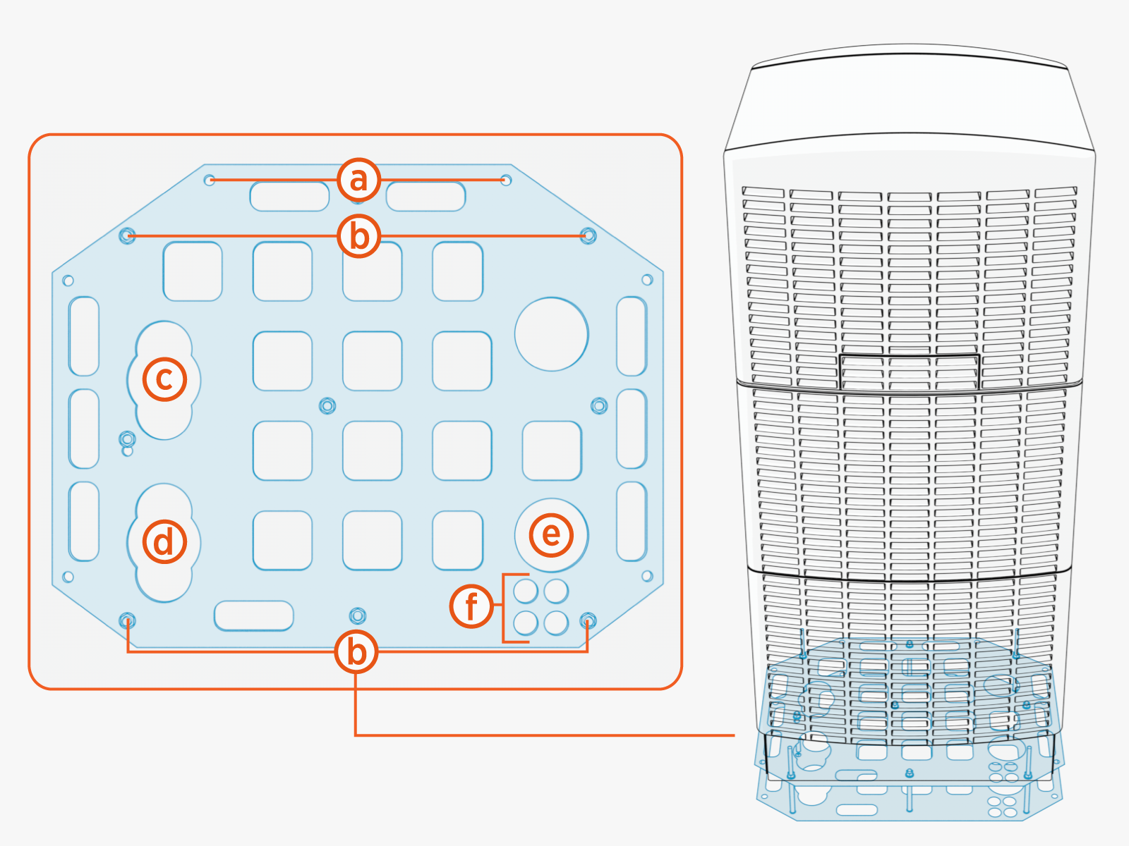 Power Block Concrete Mount Template