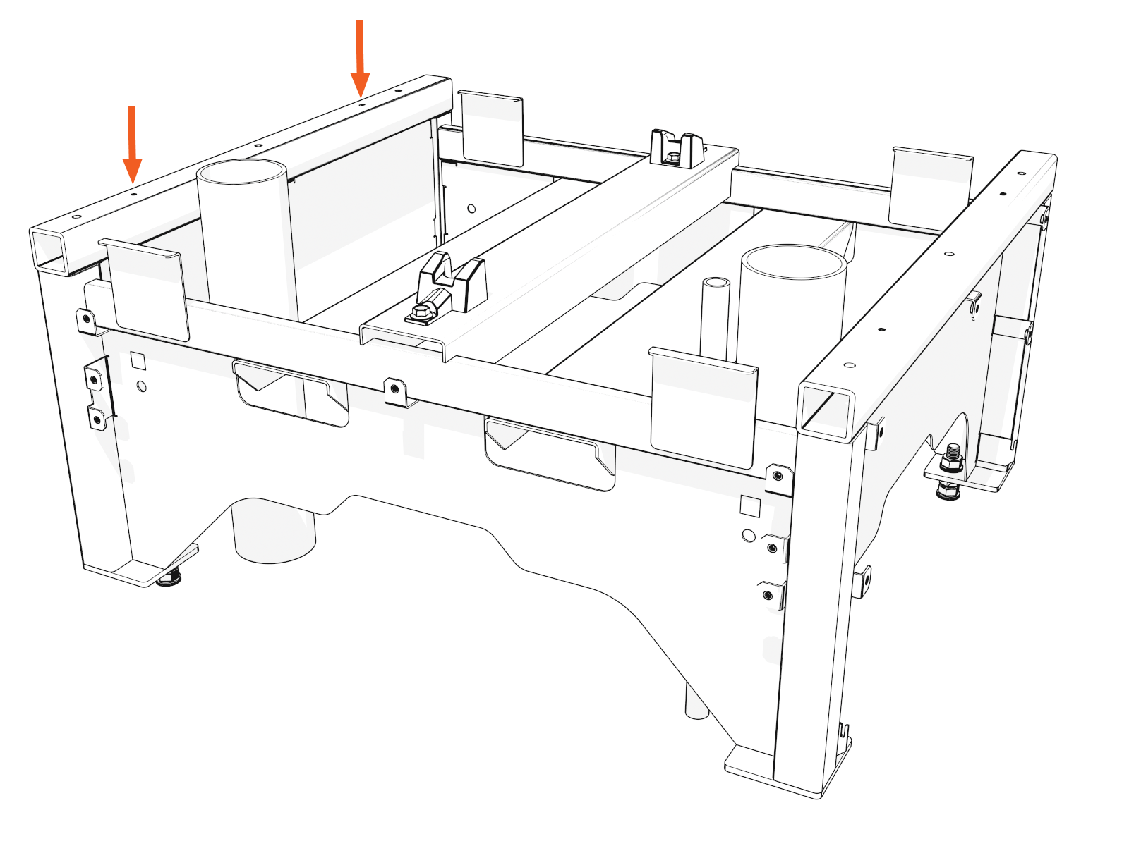 Use two outer pins to align each gland plates while exercising caution about the gland plates direction and orientation