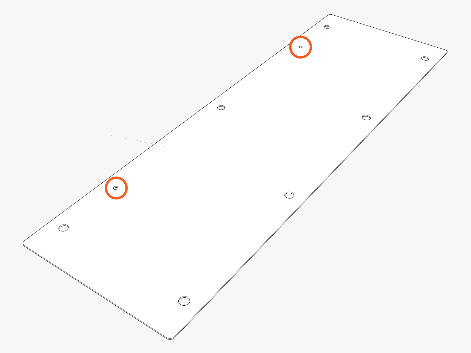 Use the two outer pins to align each gland plate while being cautious about the gland plate's direction and orientation prior to punching the gland plates