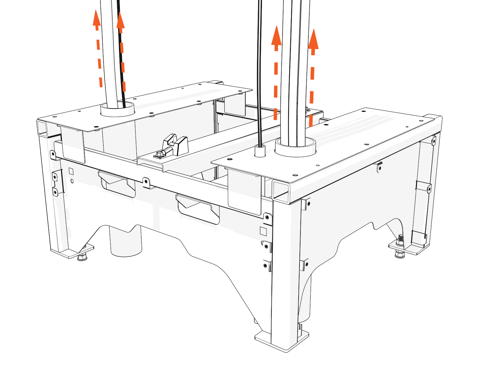 Retain the required lengths of the service loops