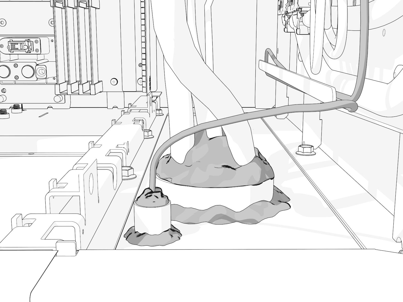 Use duct seal compound (included) to seal all wiring openings and seal inside conduits.