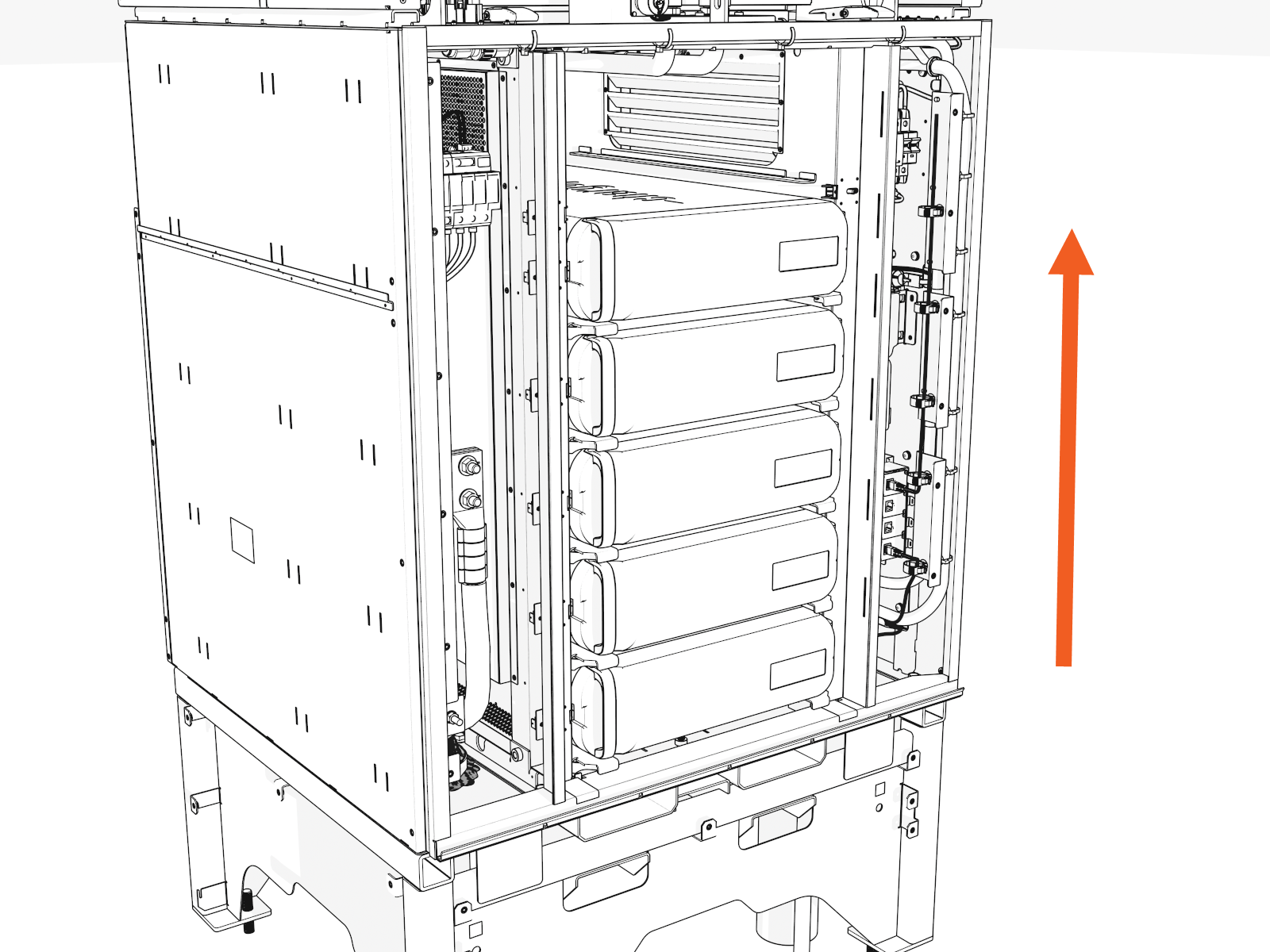 Insert Power Modules from the bottom rack to the top.