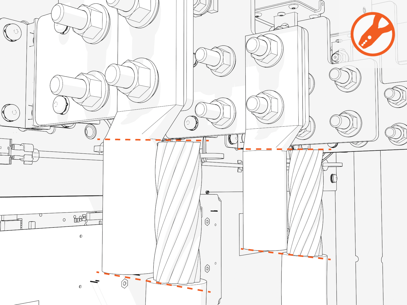 Strip and cut the conductors to the desired length.