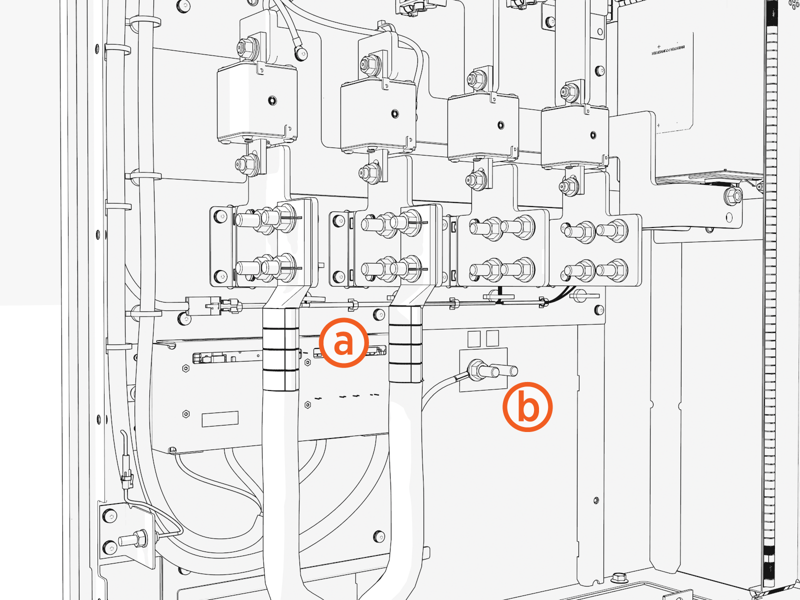DC output lugs and Dc ground wire locations