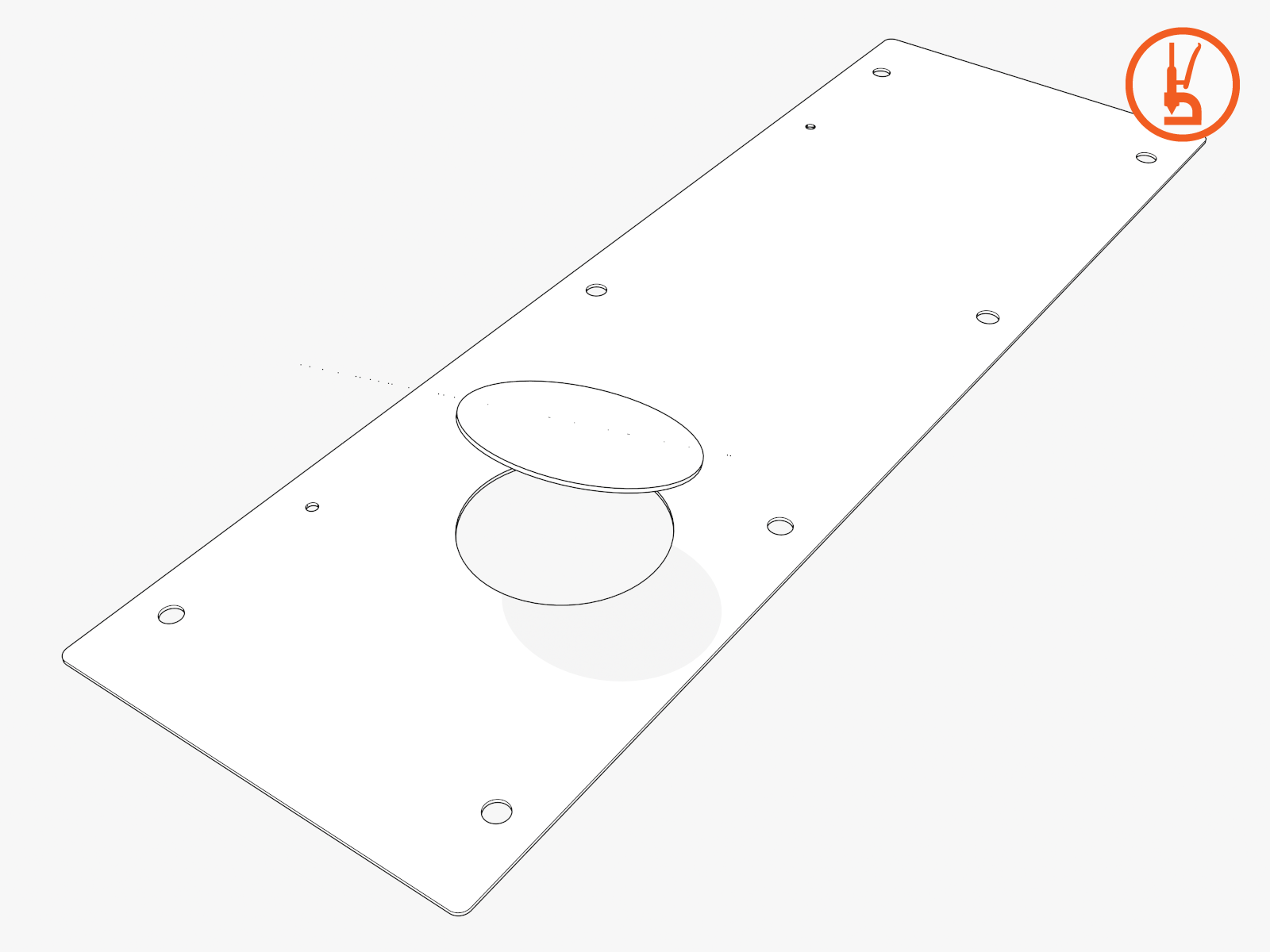 Use the hydraulic hole punch to create holes for all conduits.