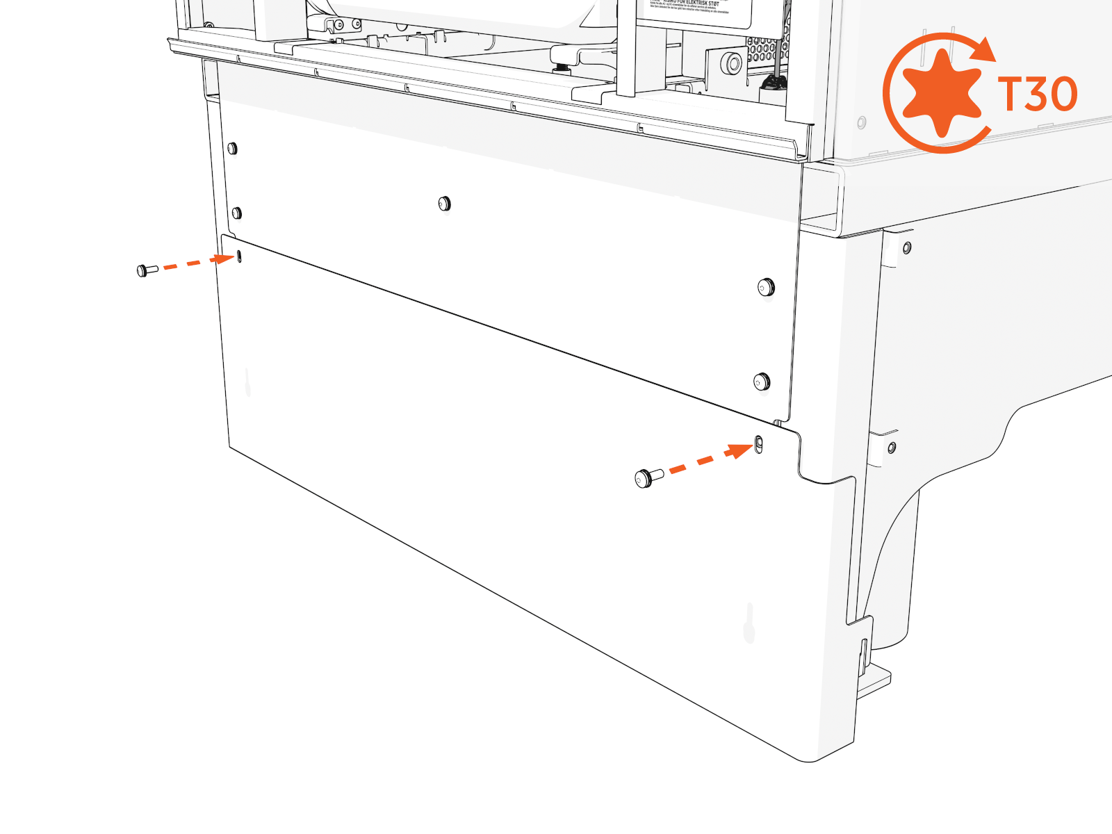 Install the screws into each cover and torque them.