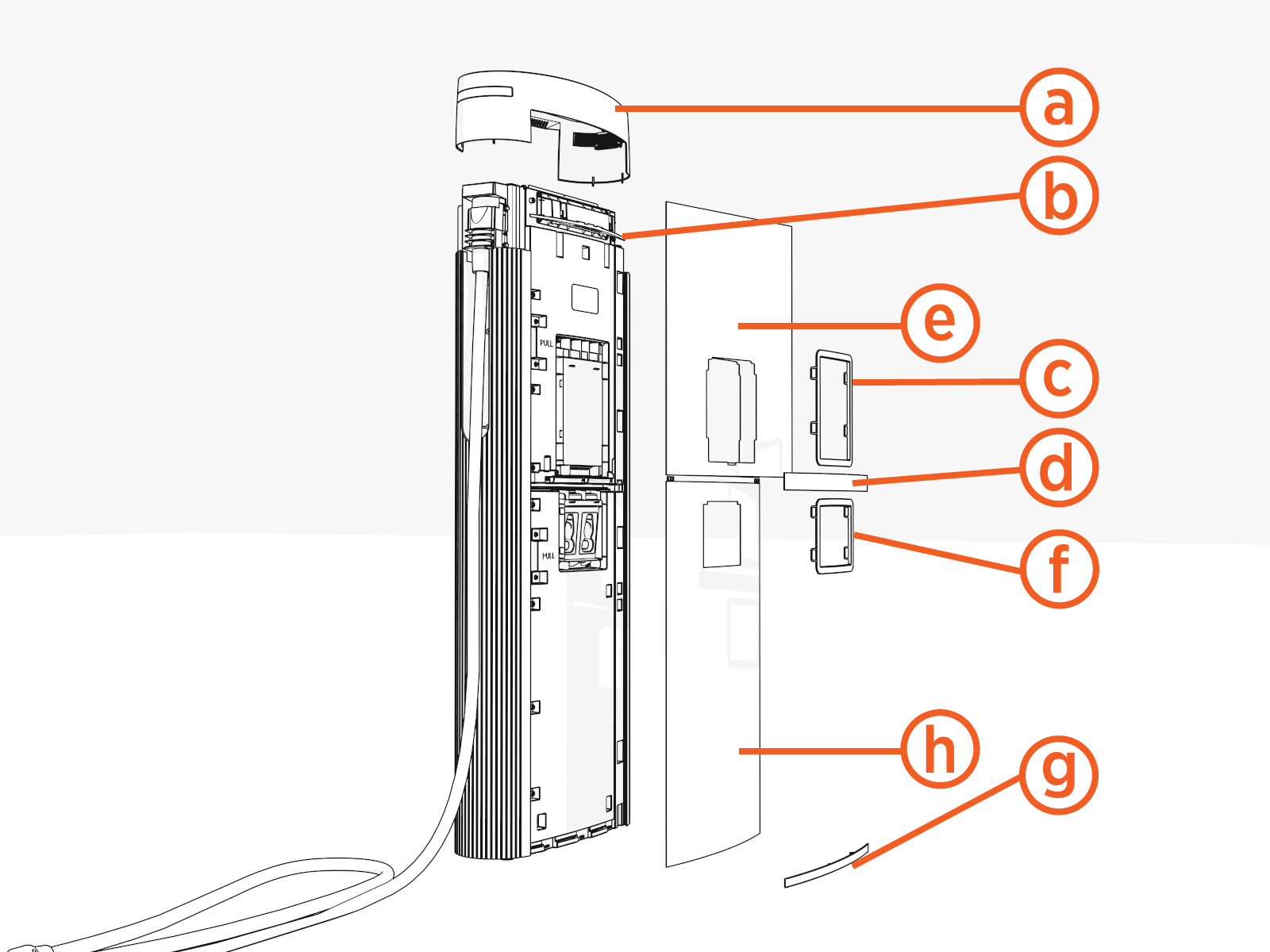 Unassembled cover components