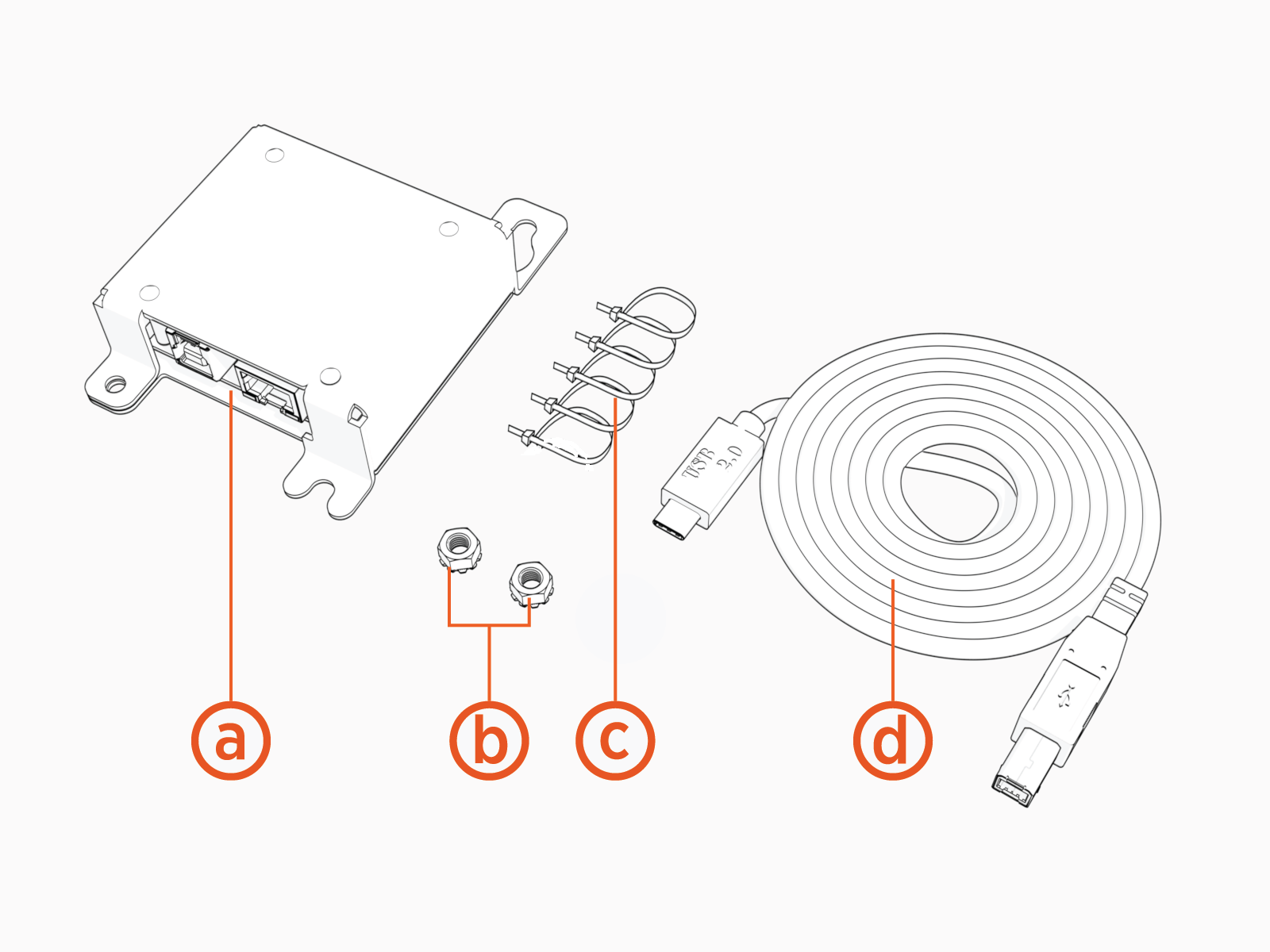 Labeled diagram of product, tools or parts.