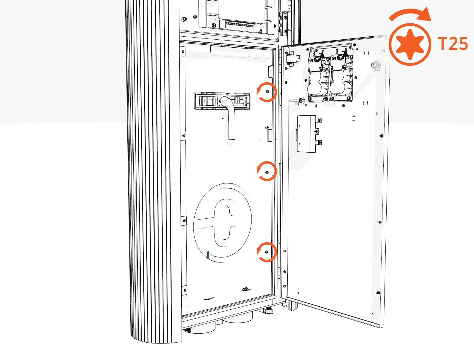 Slide in the panel behind the slots on the left.