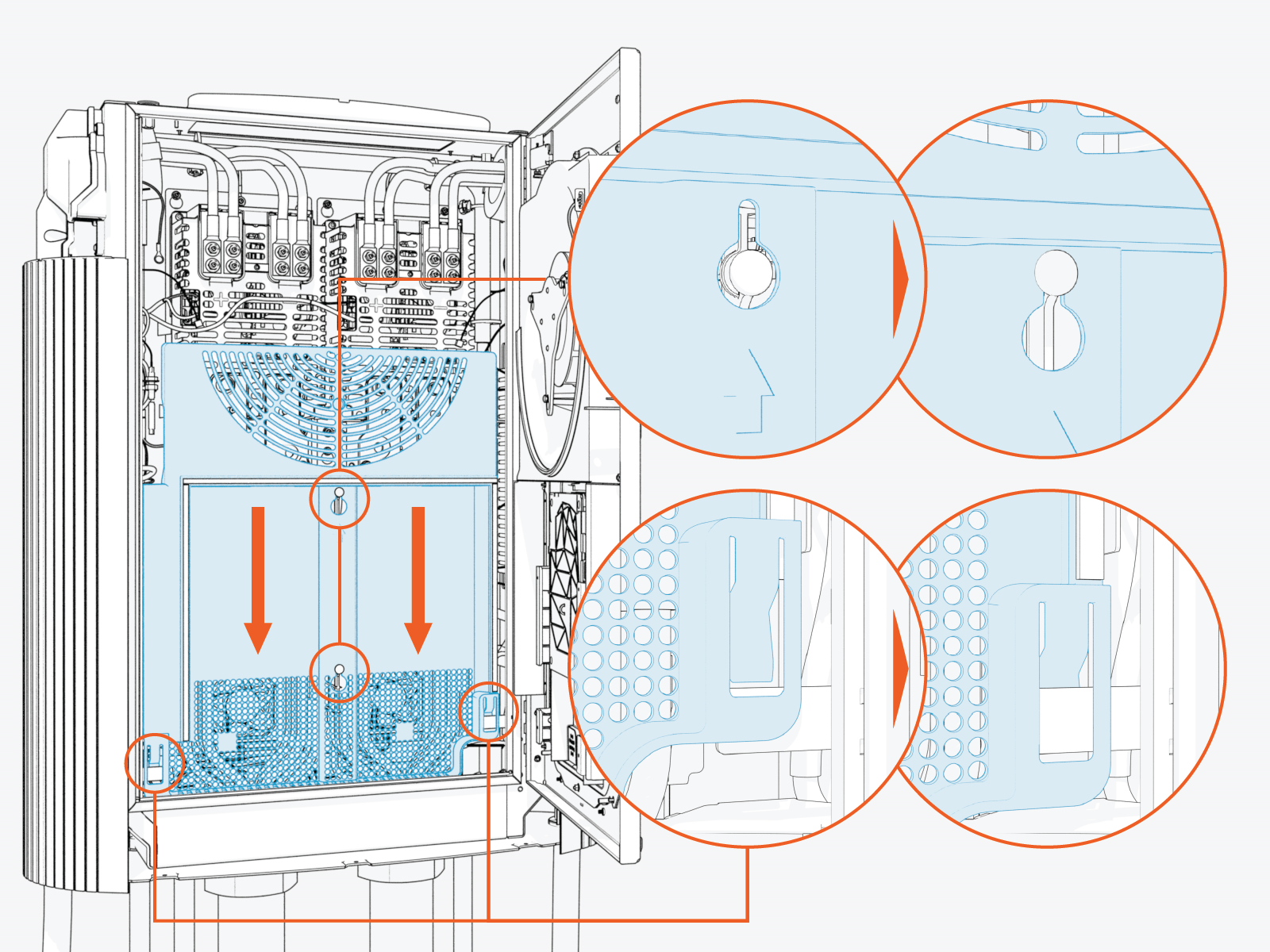 Technical illustration depicts the procedural step.