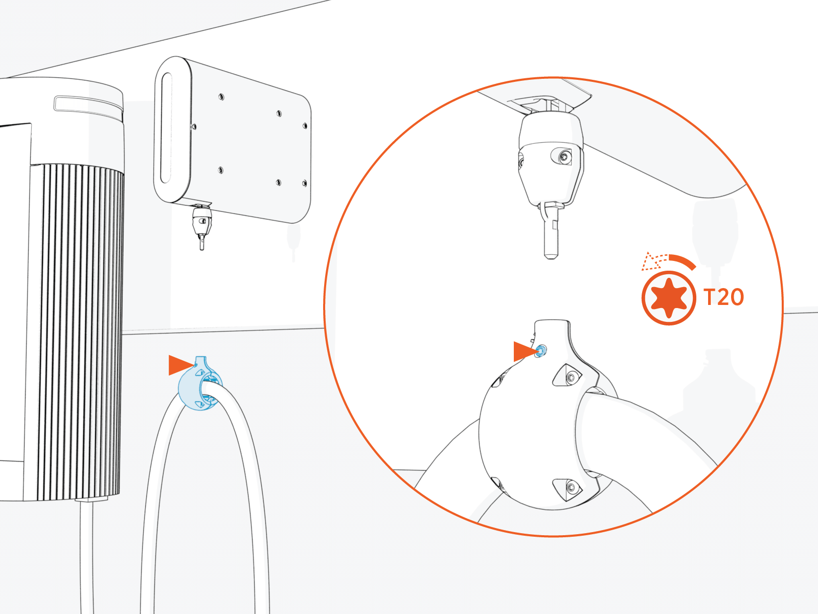 Technical illustration depicts the procedural step.