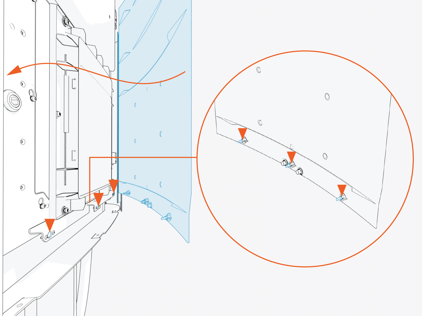 Technical illustration depicts the procedural step.