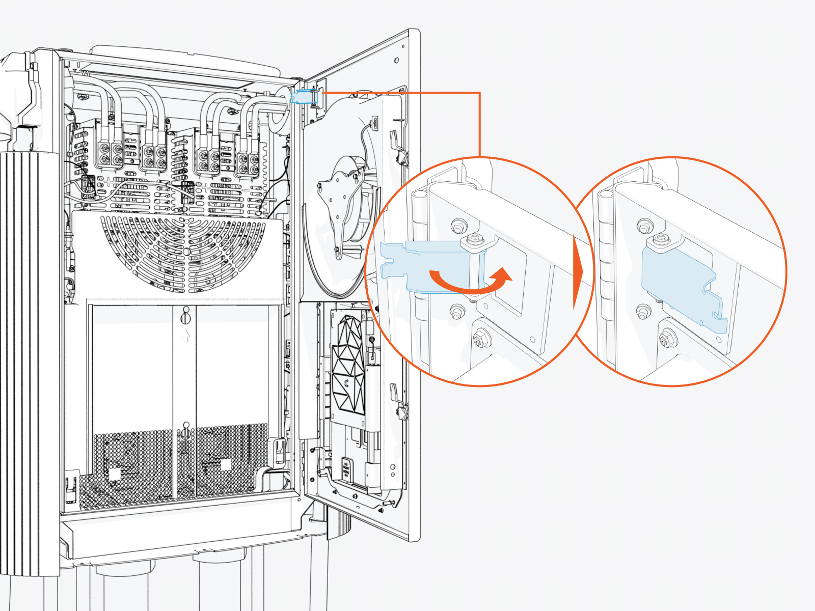 Technical illustration depicts the procedural step.