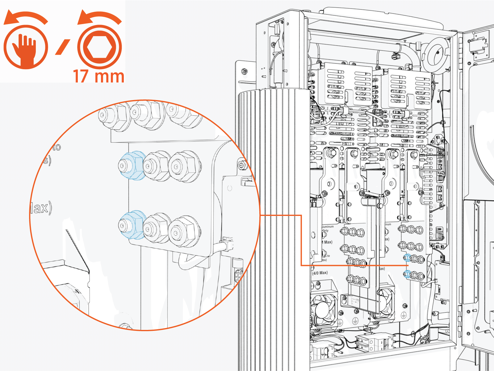 Technical illustration depicts the procedural step.