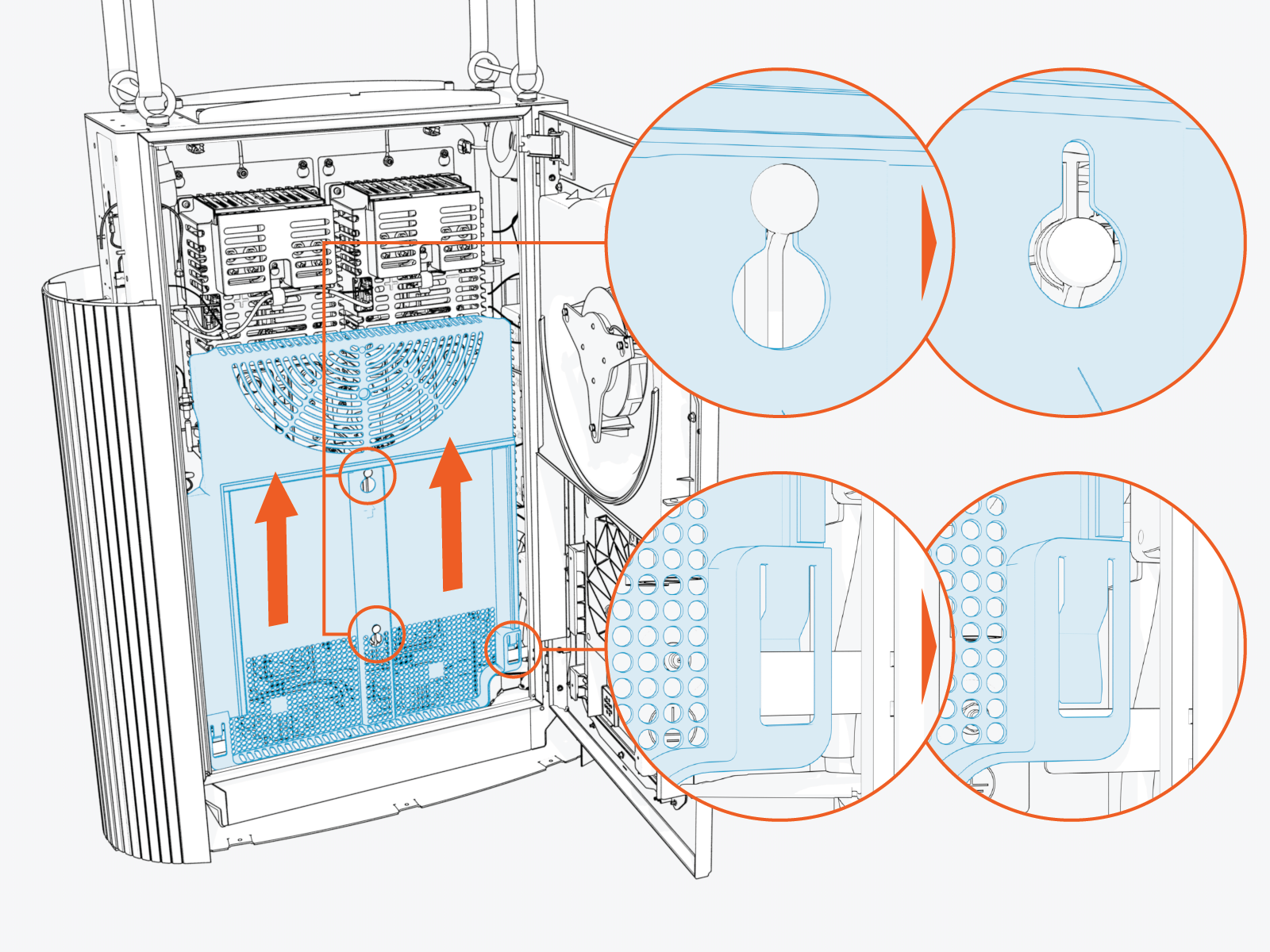 Technical illustration depicts the procedural step.