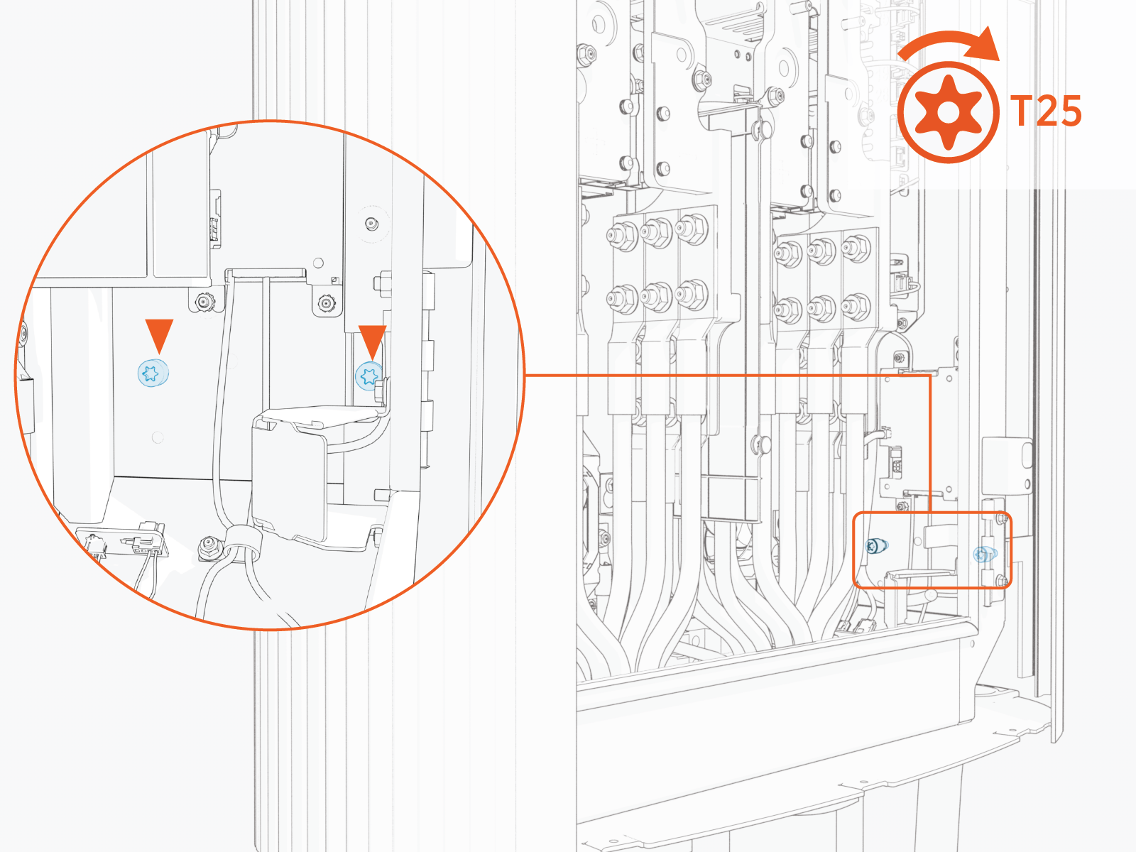 Technical illustration depicts the procedural step.