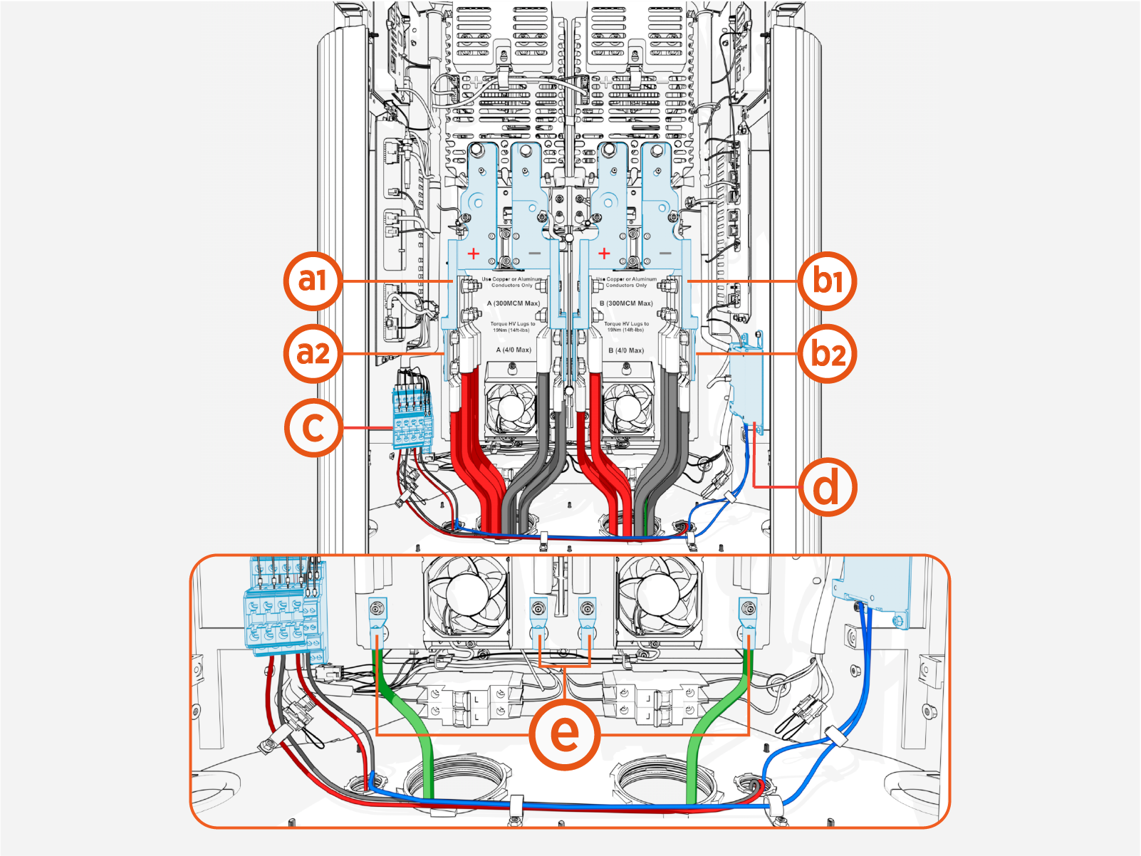 Power Link 2000 wall and overhead wire entry and landing