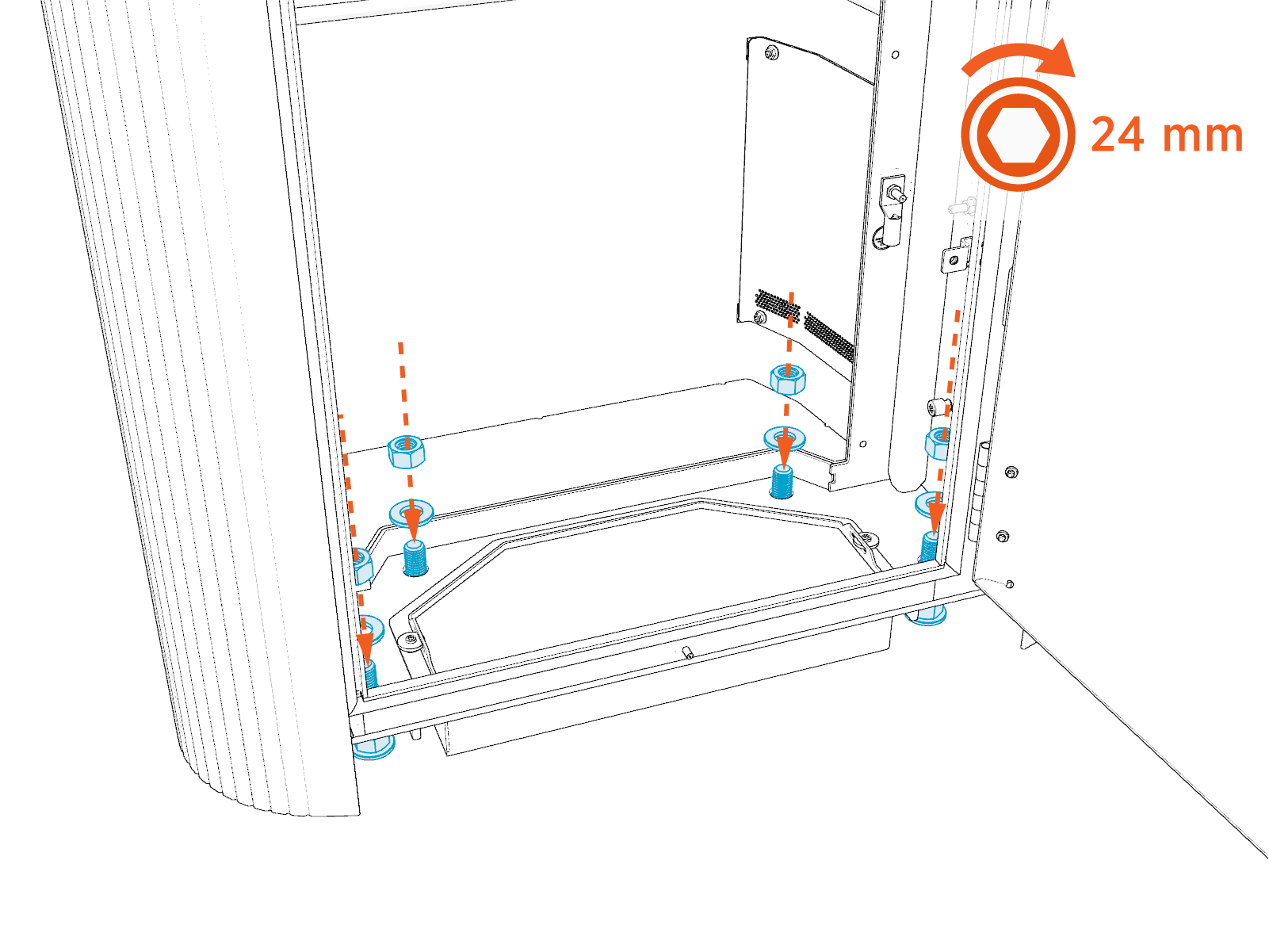 Technical illustration depicts the procedural step.