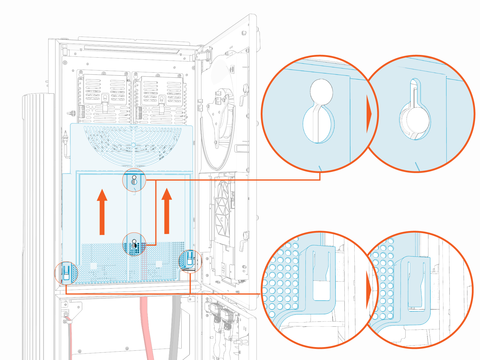Technical illustration depicts the procedural step.