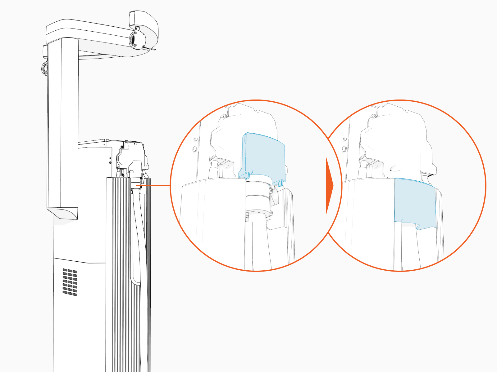 Technical illustration depicts the procedural step.