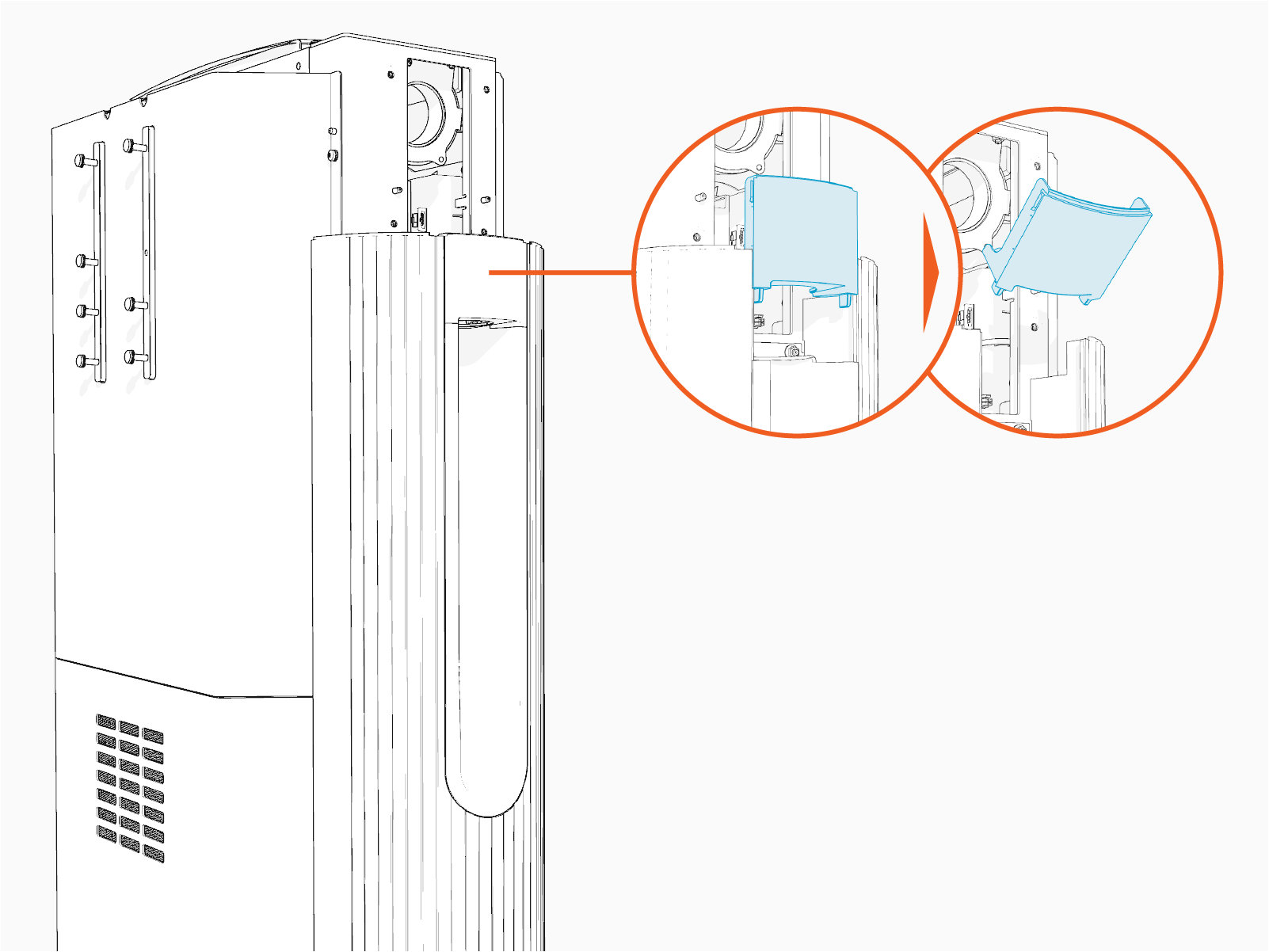 Technical illustration depicts the procedural step.