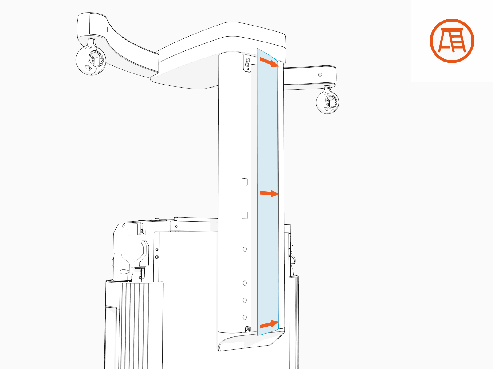 Technical illustration depicts the procedural step.