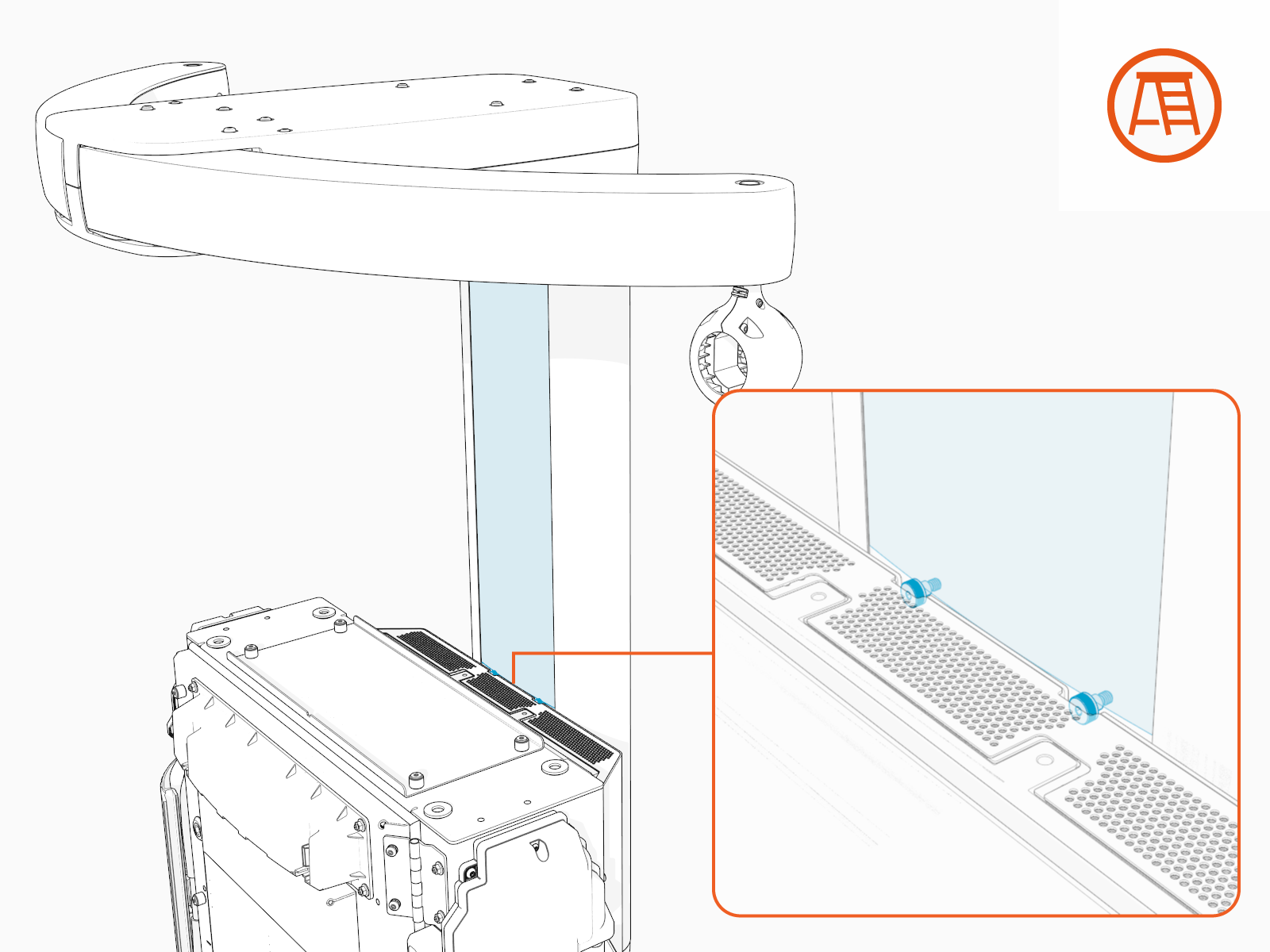 Technical illustration depicts the procedural step.