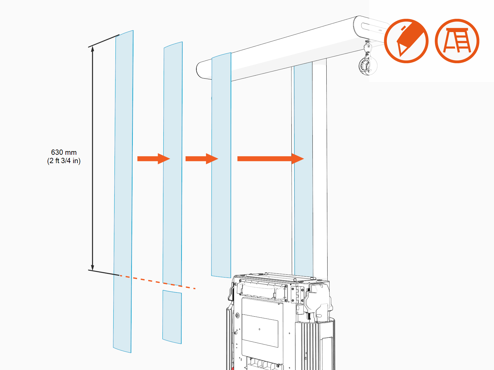 Technical illustration depicts the procedural step.