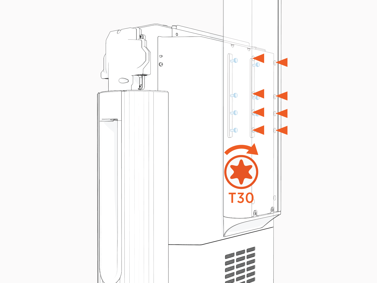 Technical illustration depicts the procedural step.