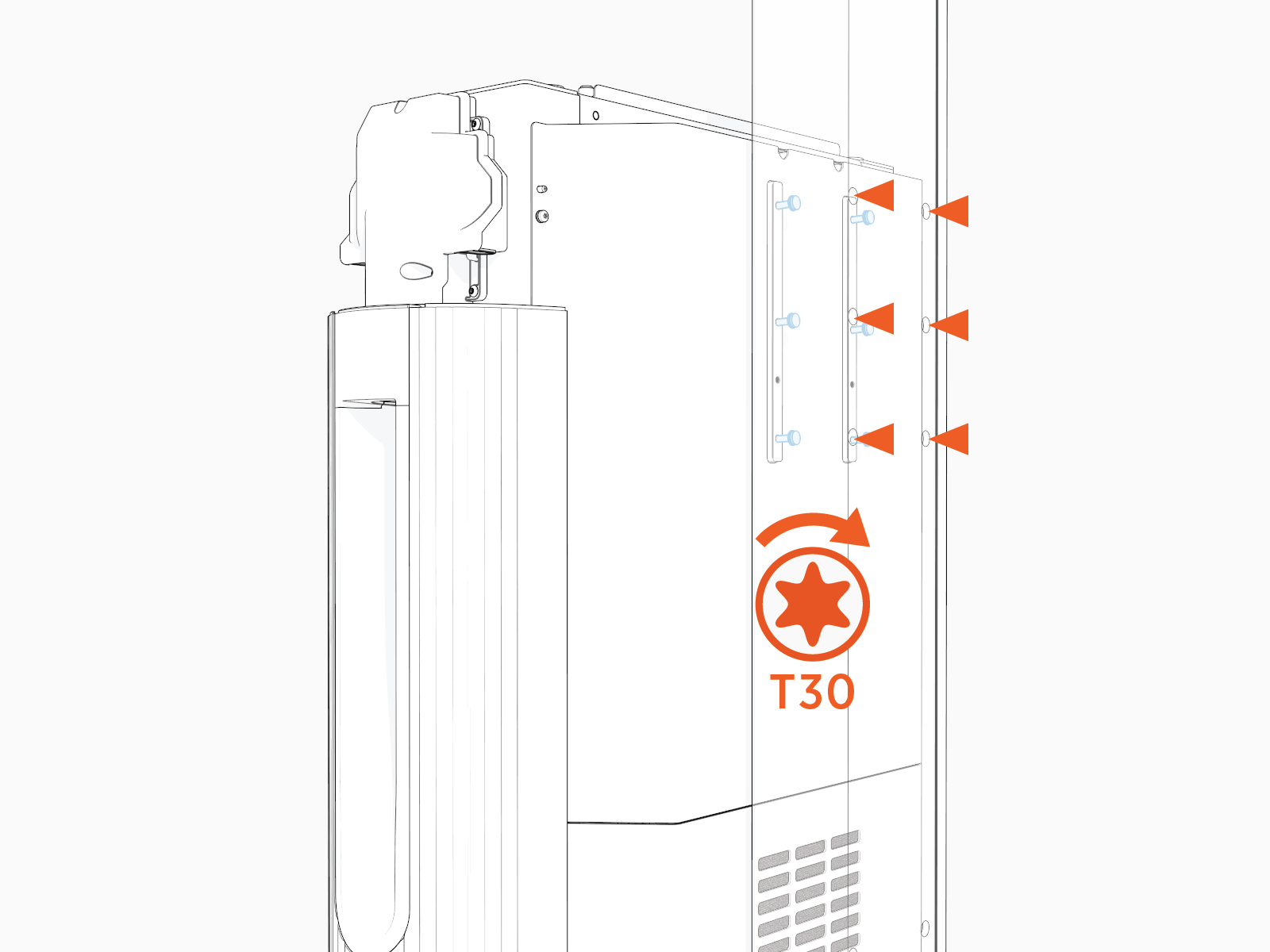 Technical illustration depicts the procedural step.