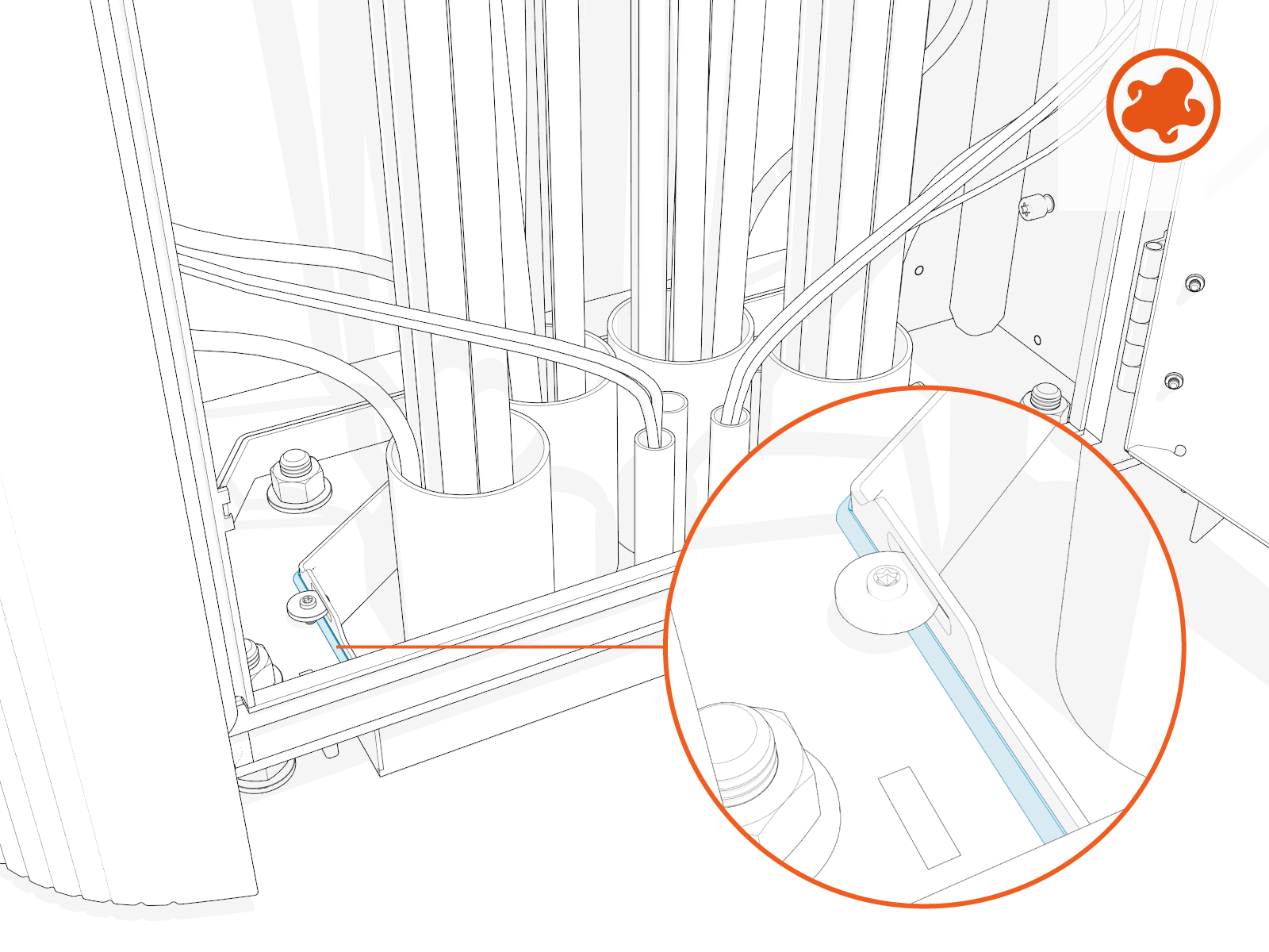 Technical illustration depicts the procedural step.