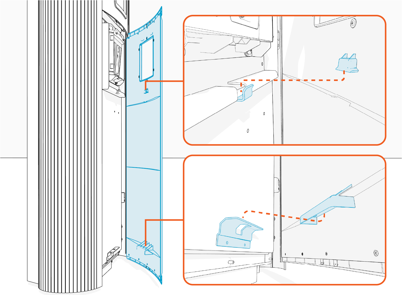 Technical illustration depicts the procedural step.
